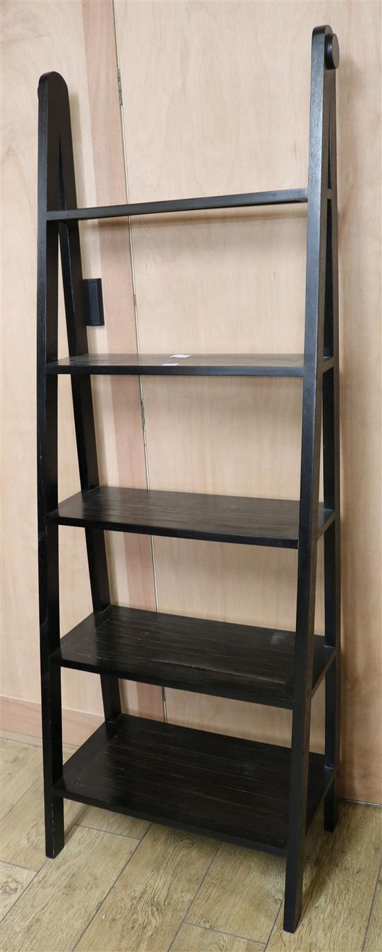 A waterfall bookcase, H.182cm